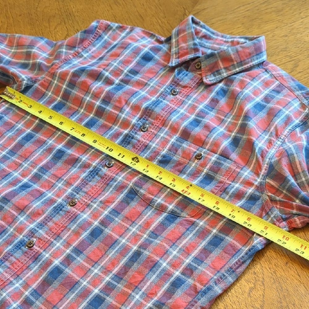 J. Crew Men's Red and Blue Plaid Button Down Shirt - Picture 5 of 8